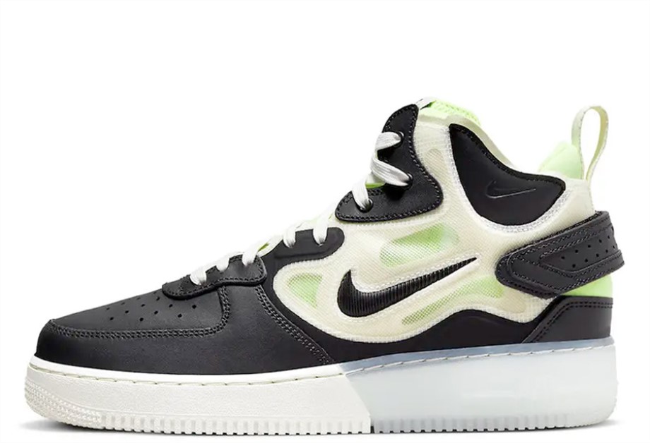 1 Mid React Black Neon Klekt