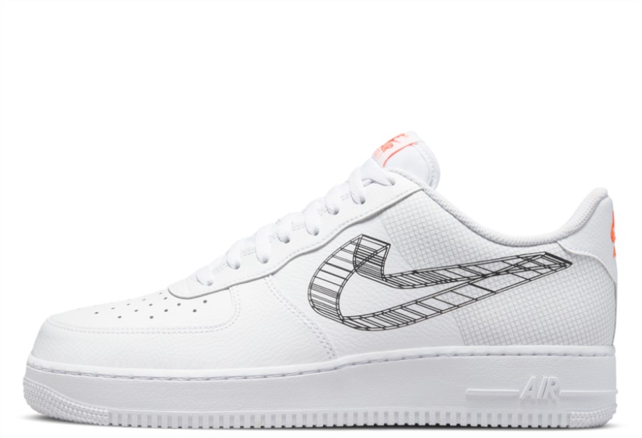 Air Force 1 Low 3D Swoosh White Klekt