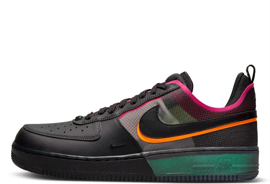 Air Force 1 React Black Neon Klekt
