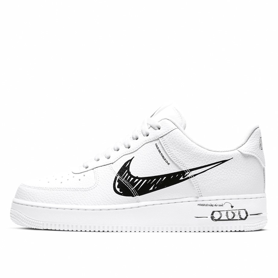 Air Force Low Sketch White Black Klekt