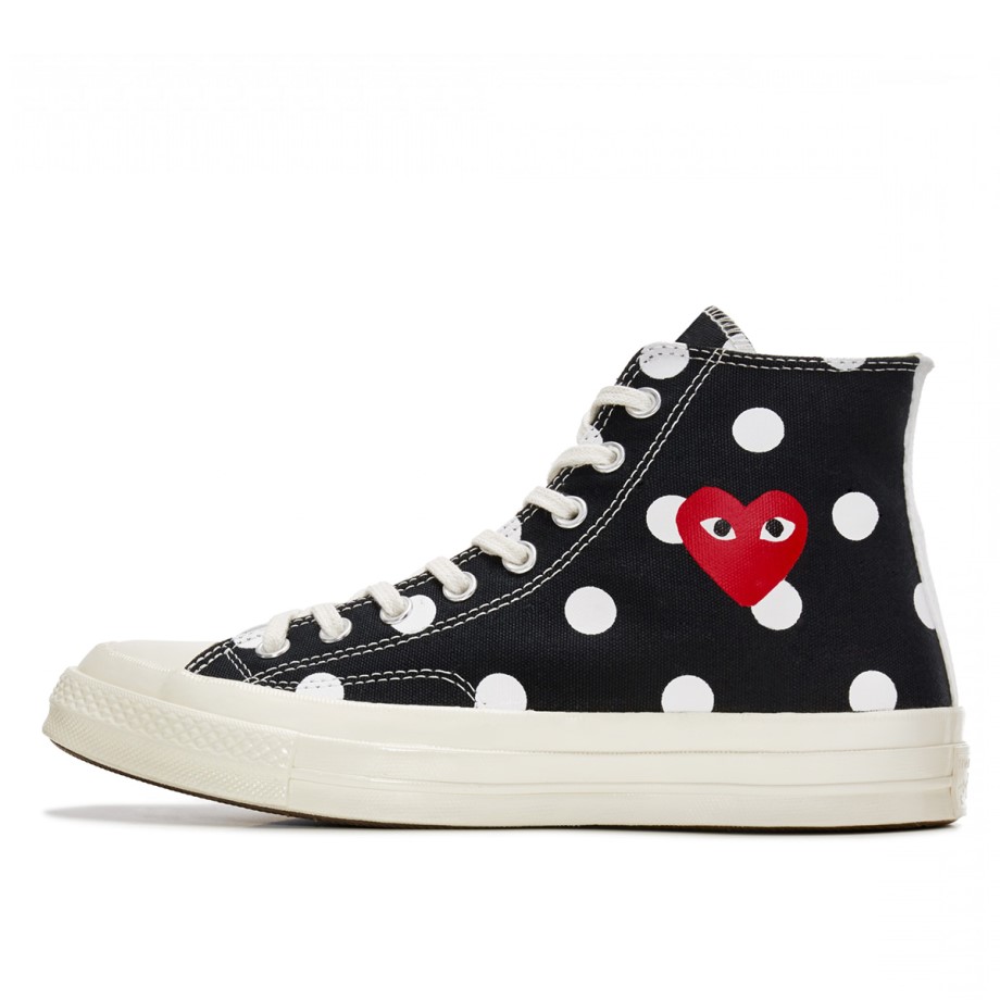Chuck Taylor All-Star 70s Hi Comme des Garcons CDG Polka Dot Black Klekt