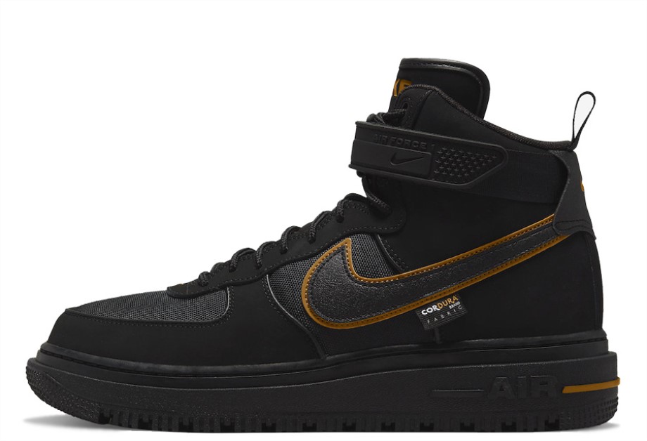 Klekt Air Force 1 Boot Cordura Black Gold