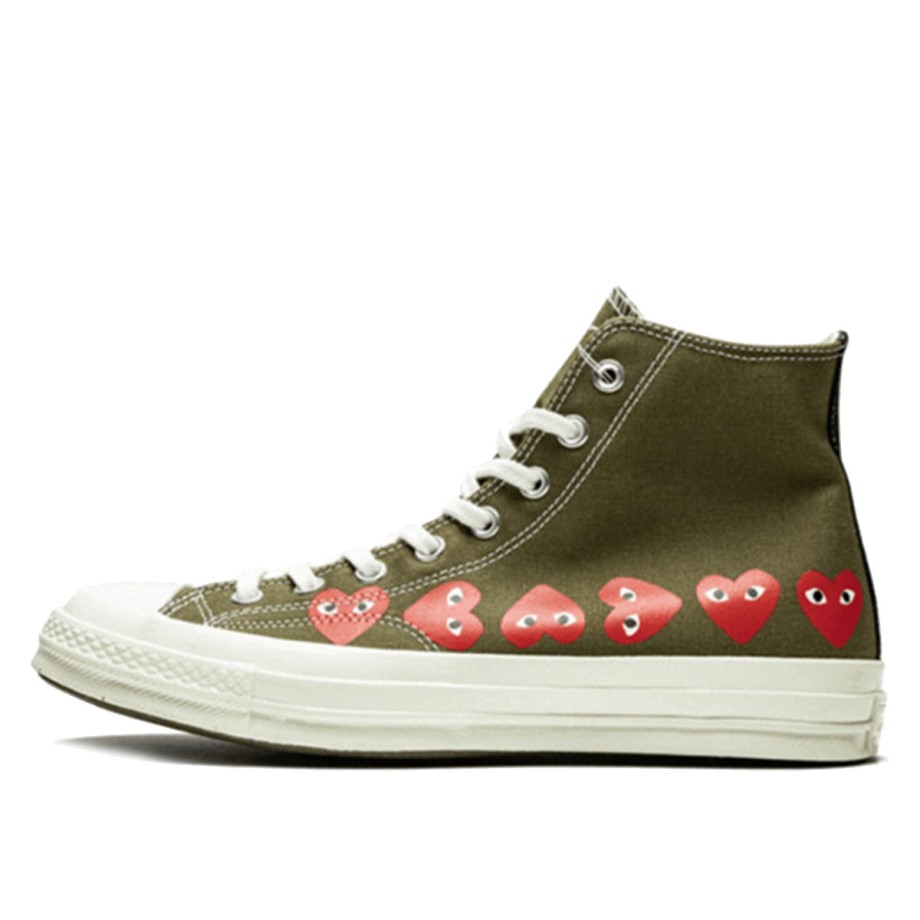 Klekt Chuck Taylor All-Star 70 Hi Comme des Garcons Play Multi-Heart Green