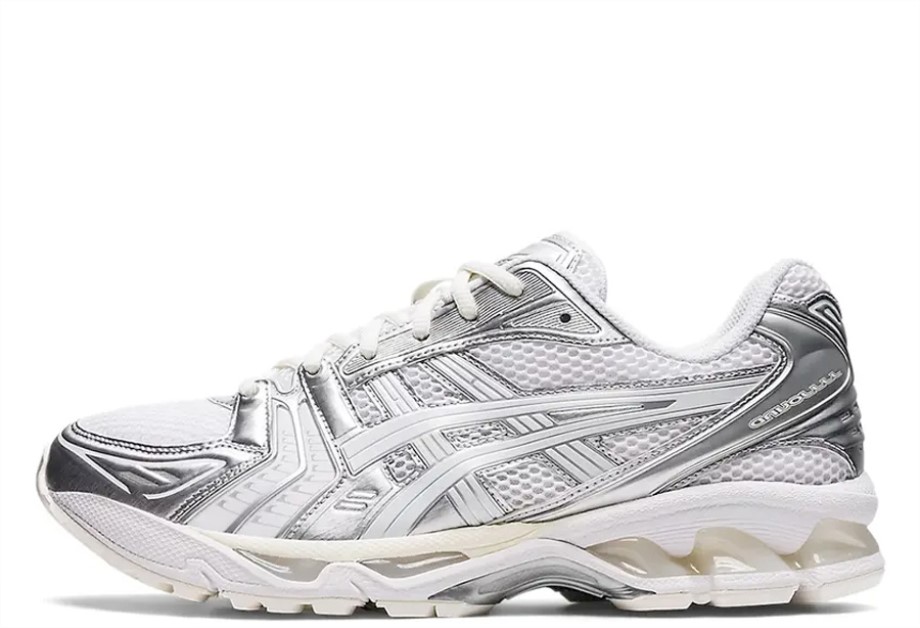 Klekt Gel Kayano 14 x JJJJound Metallic Silver White