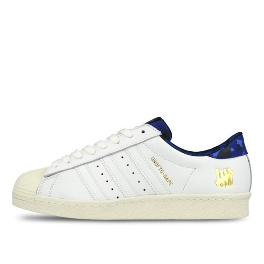 Klekt Superstar 80s Undefeated UNDFTD Bape White Blue