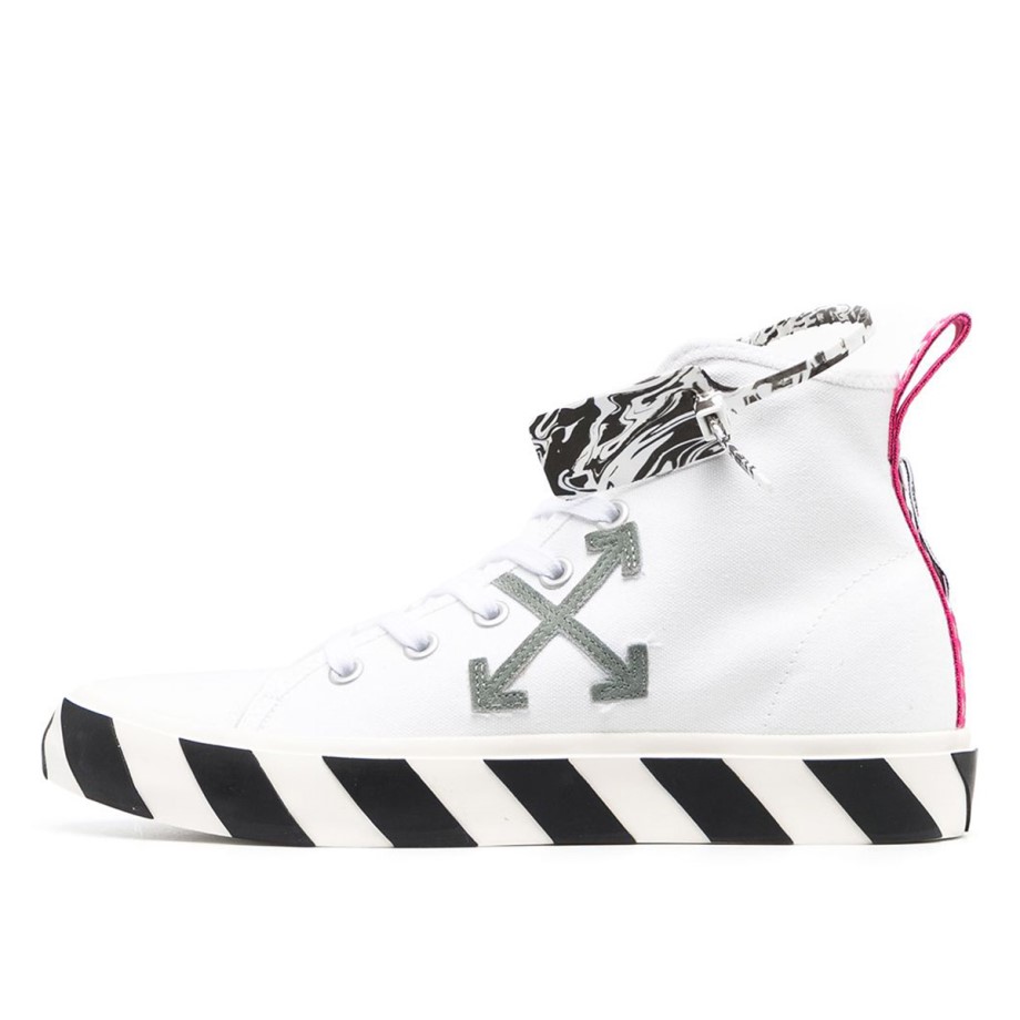 Klekt Vulc Mid Top Sneaker White Grey Pink