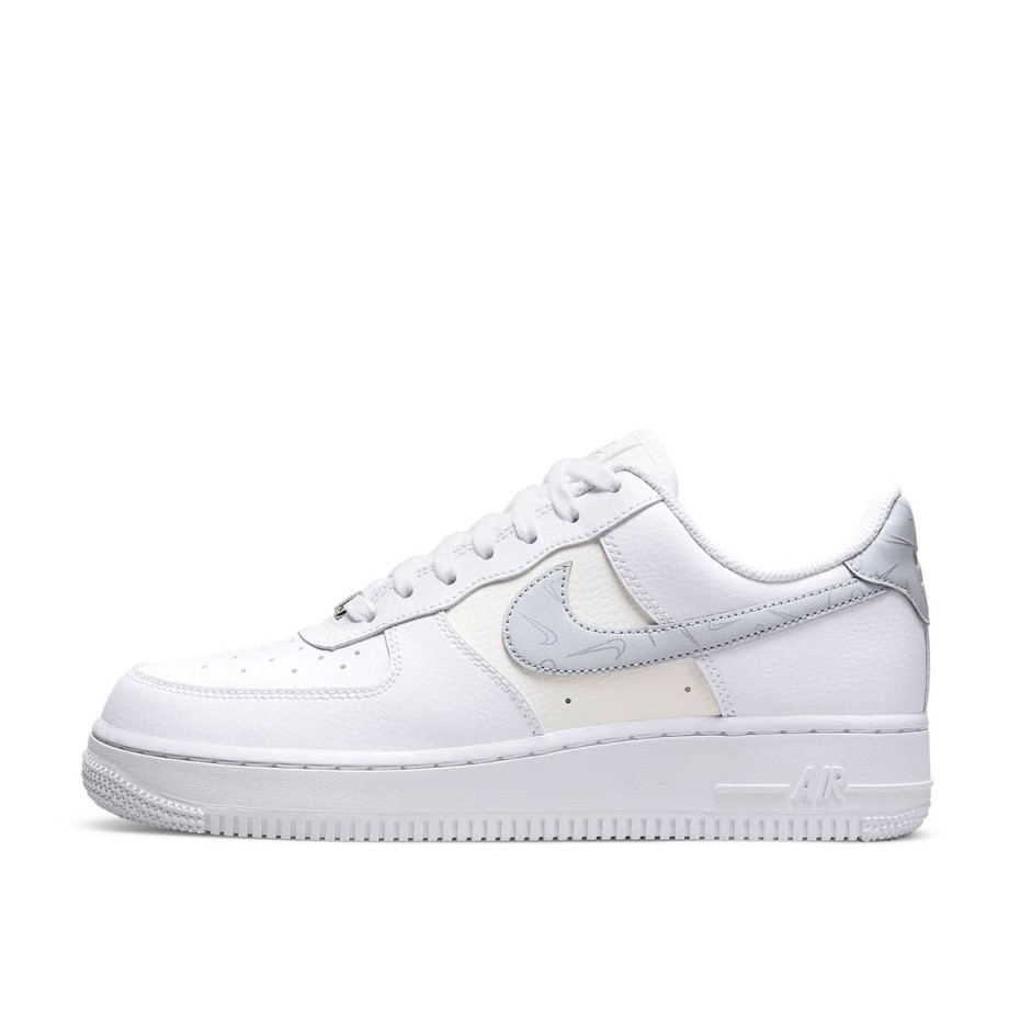 Klekt WMNS Air Force 1 07 Mini Swooshes White Sail Metallic Silver Pure Platinum
