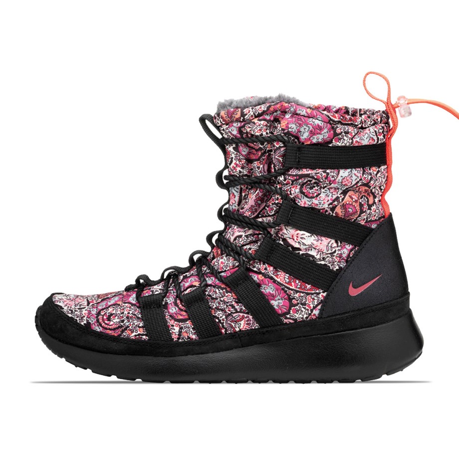 Klekt WMNS x Liberty of London Rosherun Hi Sneakerboot QS Solar Red Black (2013)