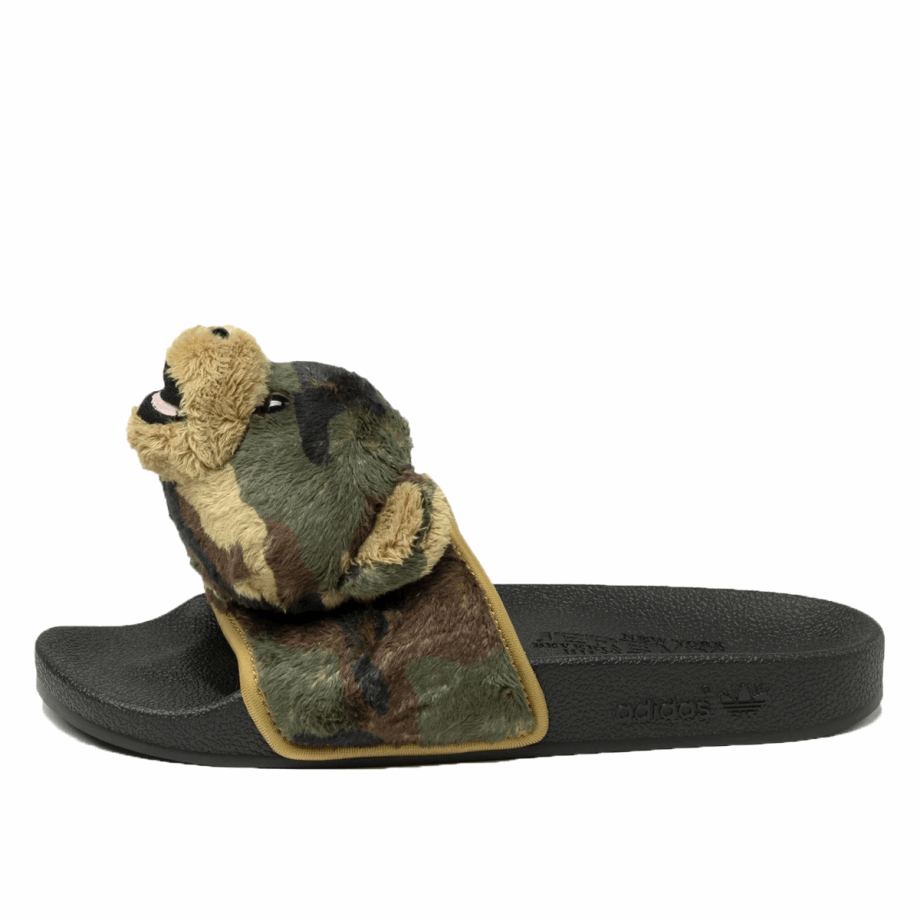 Klekt x Jeremy Scott Adilette Teddy Slides Black