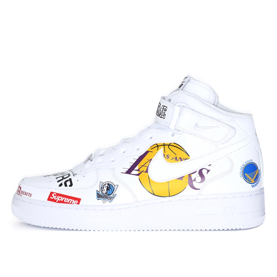 Klekt x Supreme x NBA Air Force 1 Mid White