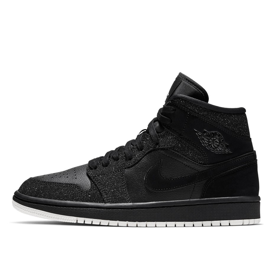Nike AJ I 1 WMNS Mid Glitter Black Klekt
