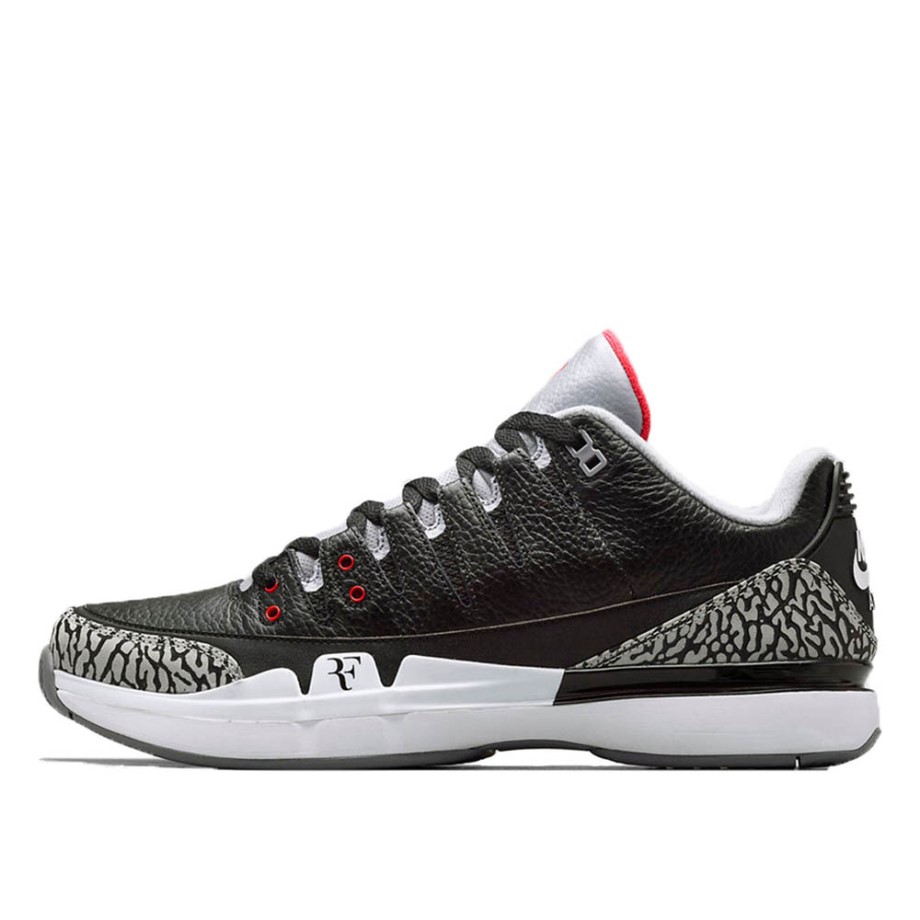Nike Zoom Vapor Air Jordan III AJ3 RF Roger Federer Black Cement Klekt