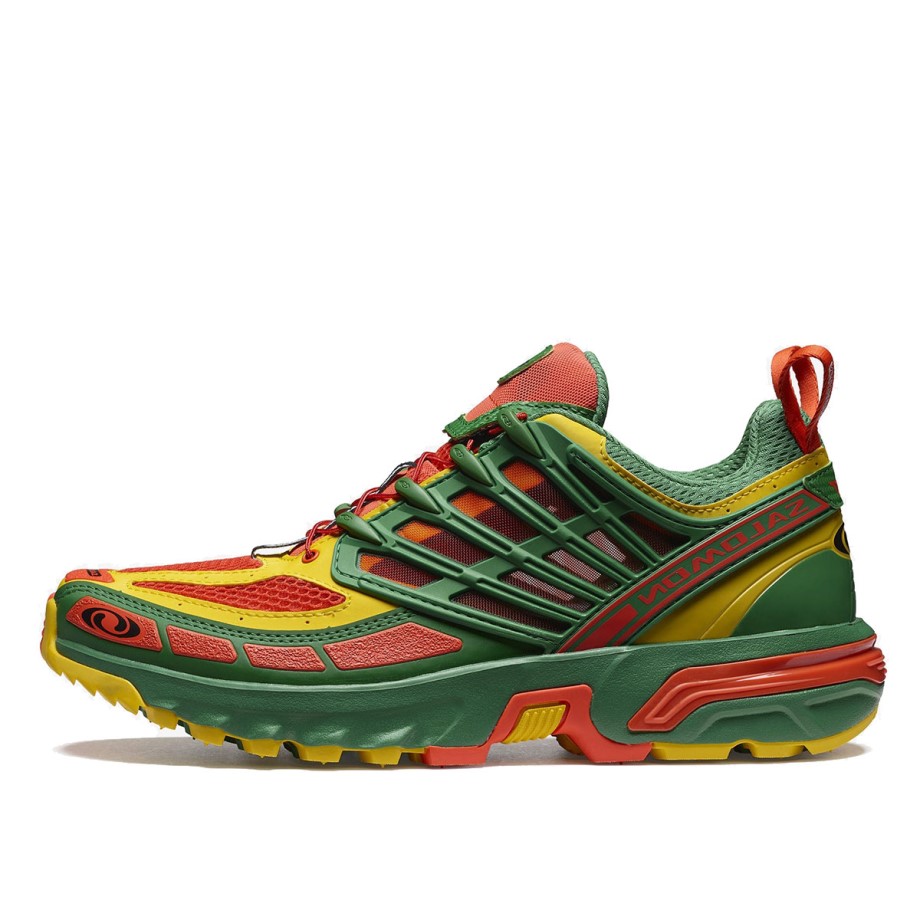 Salomon ACS PRO Advanced Kar LArt de LAutomobile Green Red Yellow Klekt