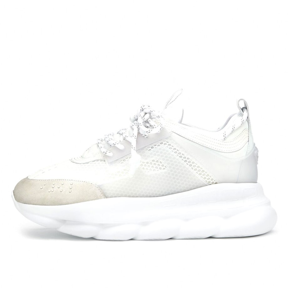 Versace Chain Reaction Trainers White Klekt