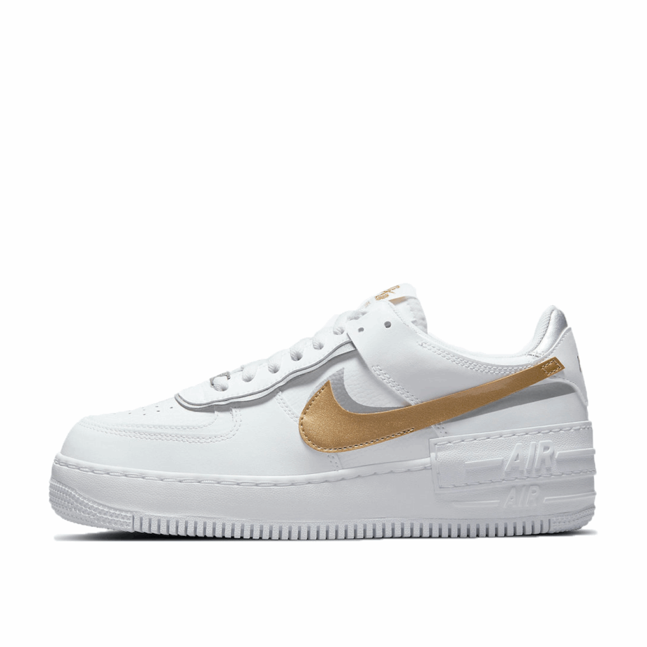 WMNS Air Force 1 Shadow Gold Swoosh Klekt