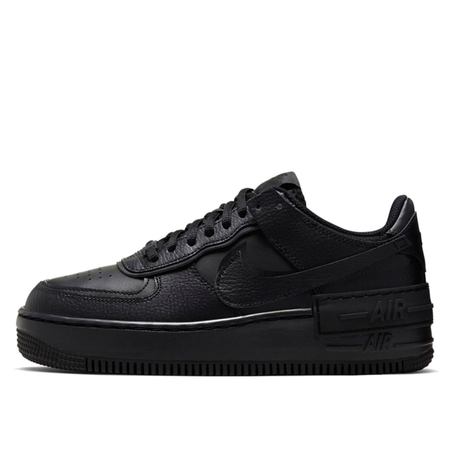 Womens Air Force AF 1 Shadow Triple Black Klekt