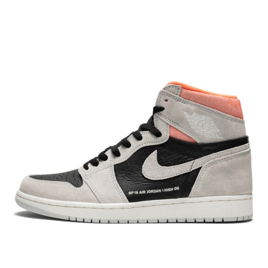 Klekt 1 High Retro Neutral Grey Hyper Crimson