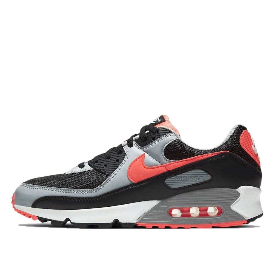 Klekt Air Max 90 Black Radiant Red Wolf Grey