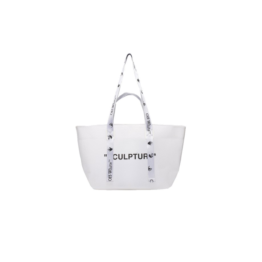 Klekt Commercial Tote Bag SCULPTURE Small White Black