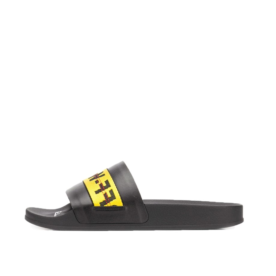 Klekt Industrial Slides Black Yellow