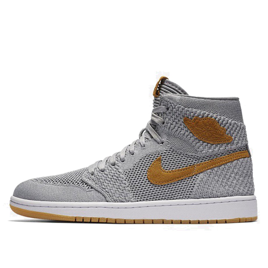 Nike AJ I 1 Retro High Flyknit Wolf Grey Klekt