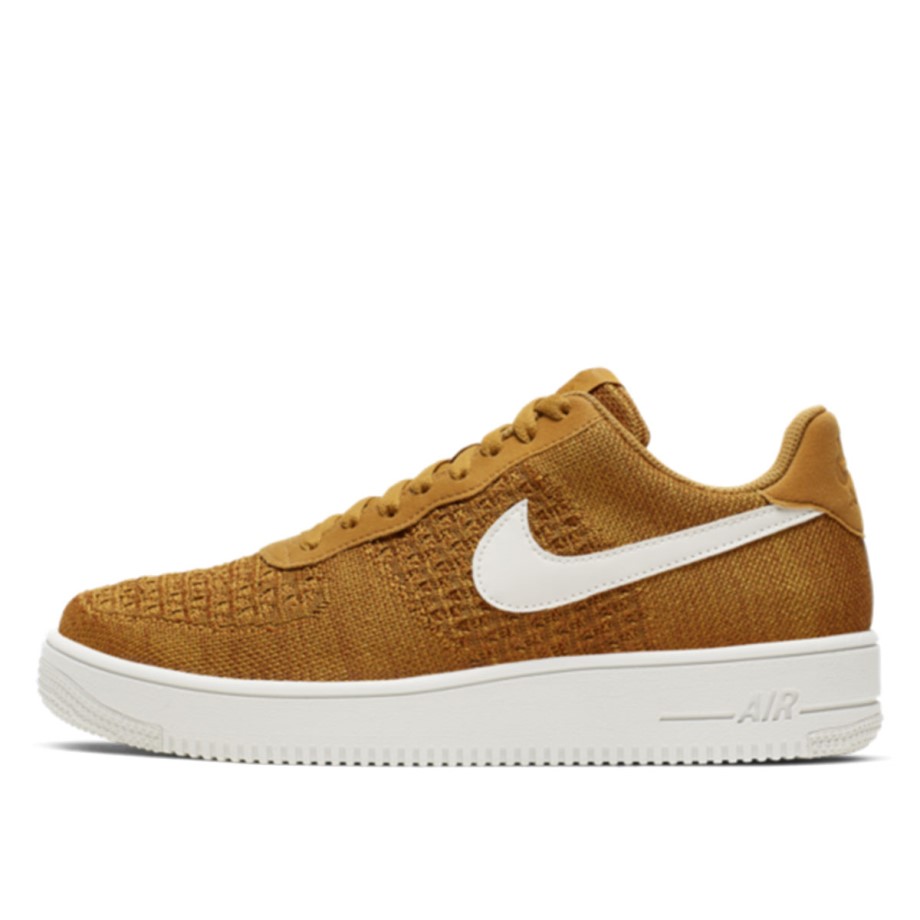 Air Force 1 Flyknit 2 Gold Suede Klekt
