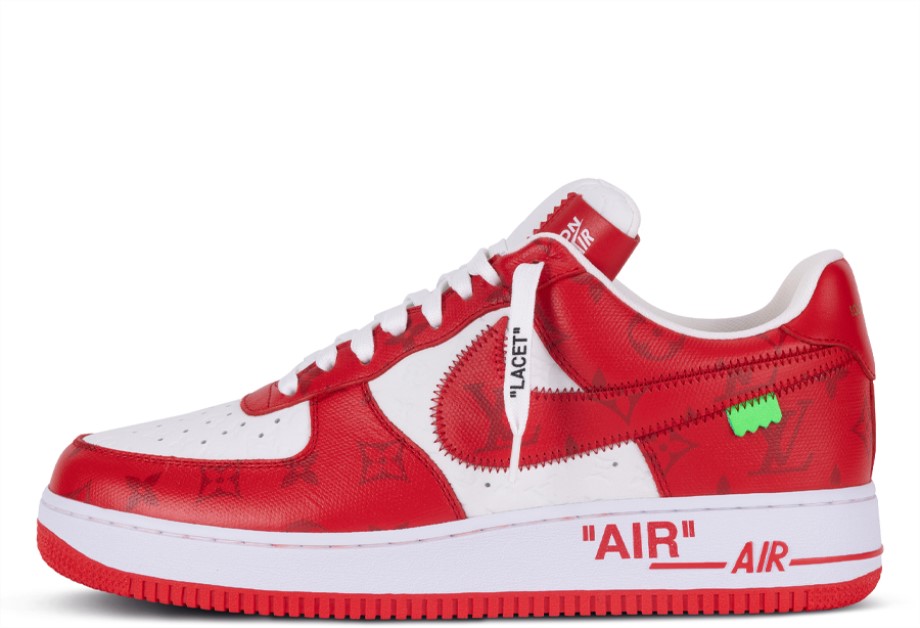 Klekt Air Force 1 x Louis Vuitton Low By Virgil Abloh White Red