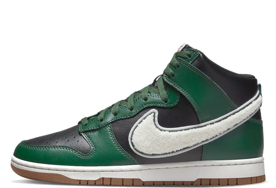 Klekt Dunk High Chenille Swoosh Gorge Green
