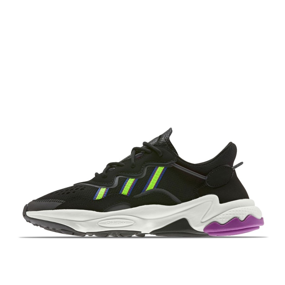 Klekt WMNS Ozweego Core Black Solar Green Vivid Pink