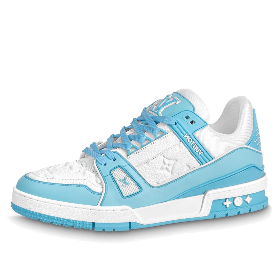LV Trainer Low White Sky Blue Klekt