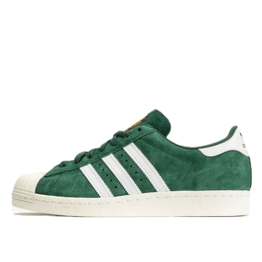 Superstar 80s Suede Green White Klekt