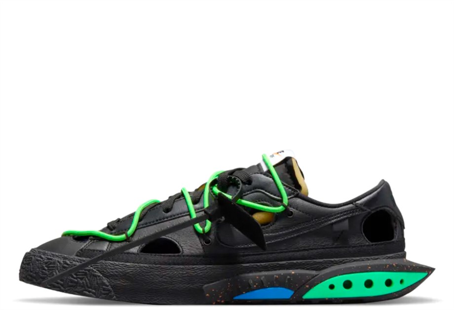 x Off-White Blazer Low Black and Electro Green Klekt