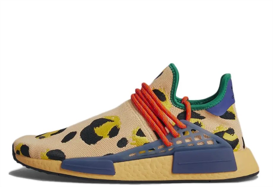 x Pharrell NMD Hu Animal Print Pulse Amber Klekt