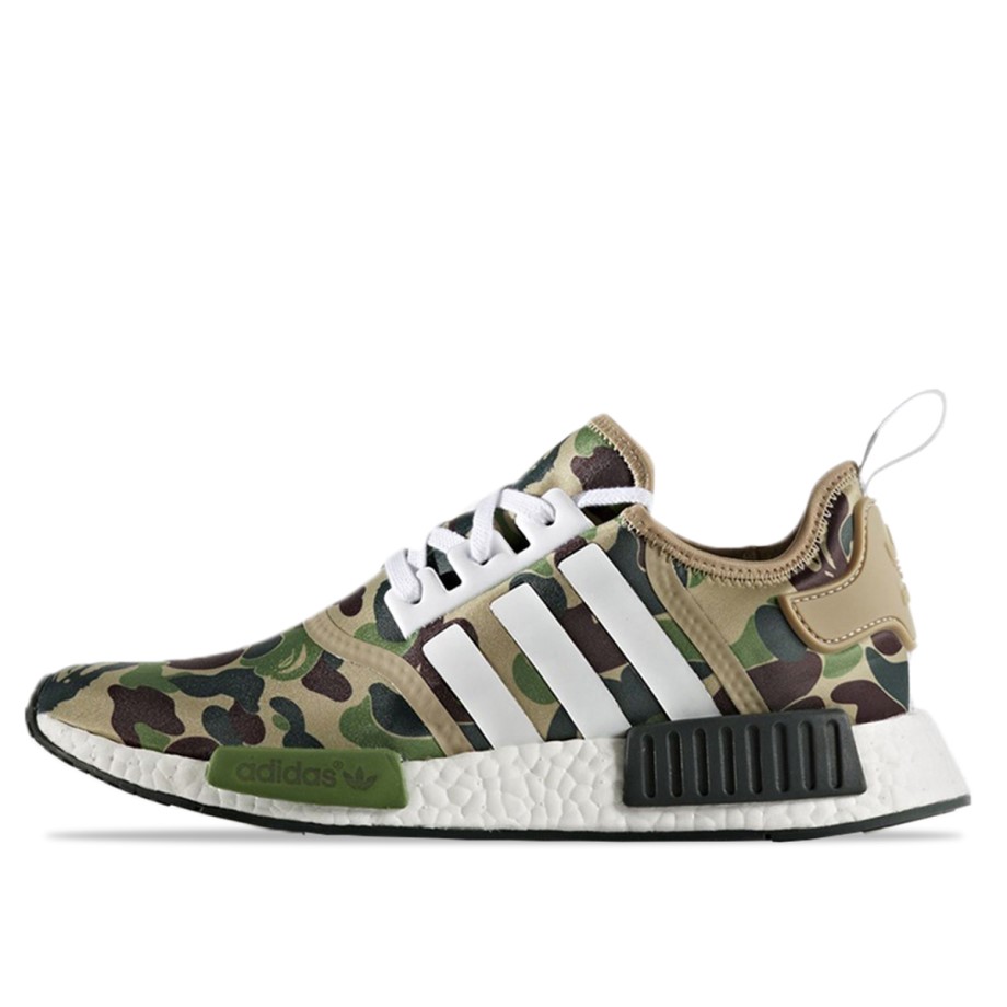 x Bape NMD R1 Olive Camo Klekt