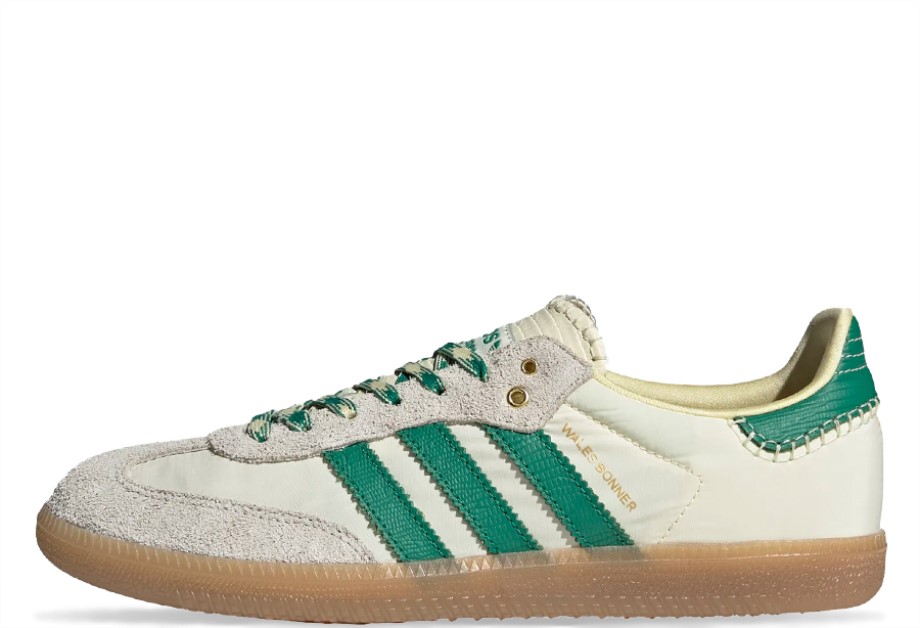 x Wales Bonner Samba Cream Green Klekt